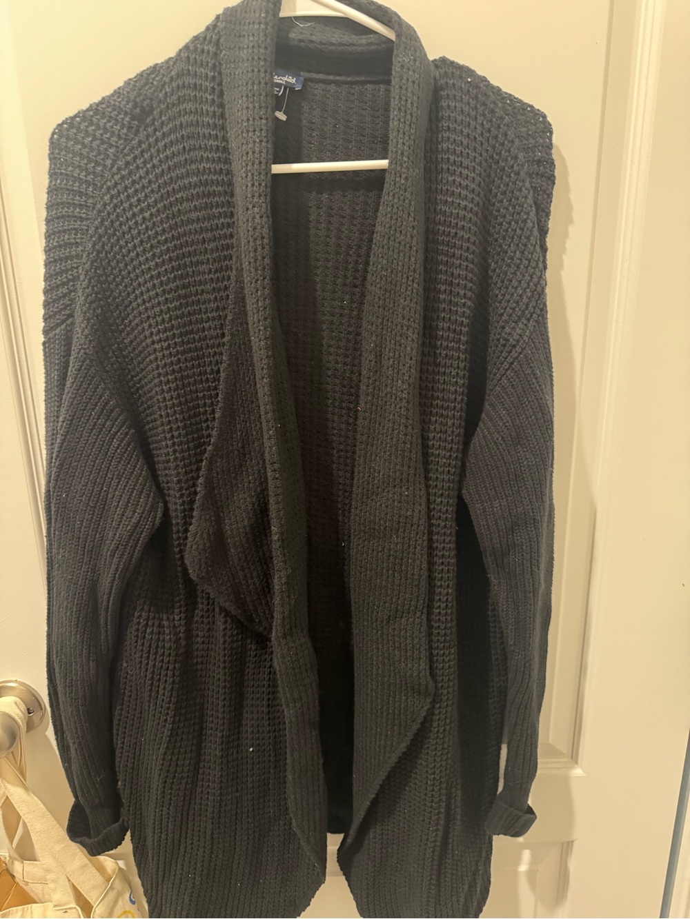Splendid Men's Black Shawl Collar Cardigan